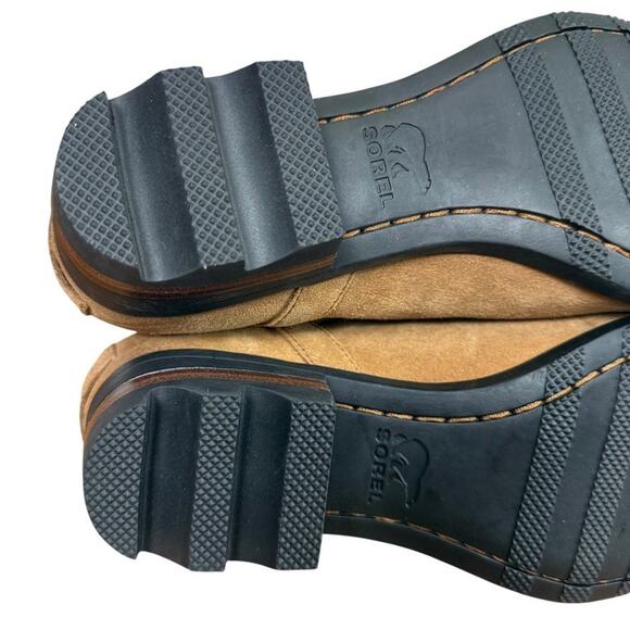 Sorel Lolla Cut Out Bootie Ankle Boots Beige Suede Leather Shoes Womens sz 7.5 - Picture 14 of 16